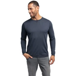 TravisMathew Fink Pullover Mens Golf Shirt -All Golf Shop 11594 VINTAGEINDIGO fa50410a c729 436e a2b6 ffb2061e9eef