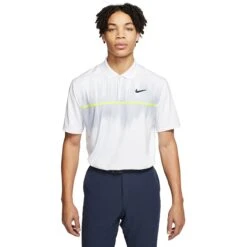 Nike Dri-FIT Vapor Printed Mens Golf Polo -All Golf Shop 13205 100WHITE