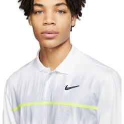 Nike Dri-FIT Vapor Printed Mens Golf Polo -All Golf Shop 13205 100WHITE 1
