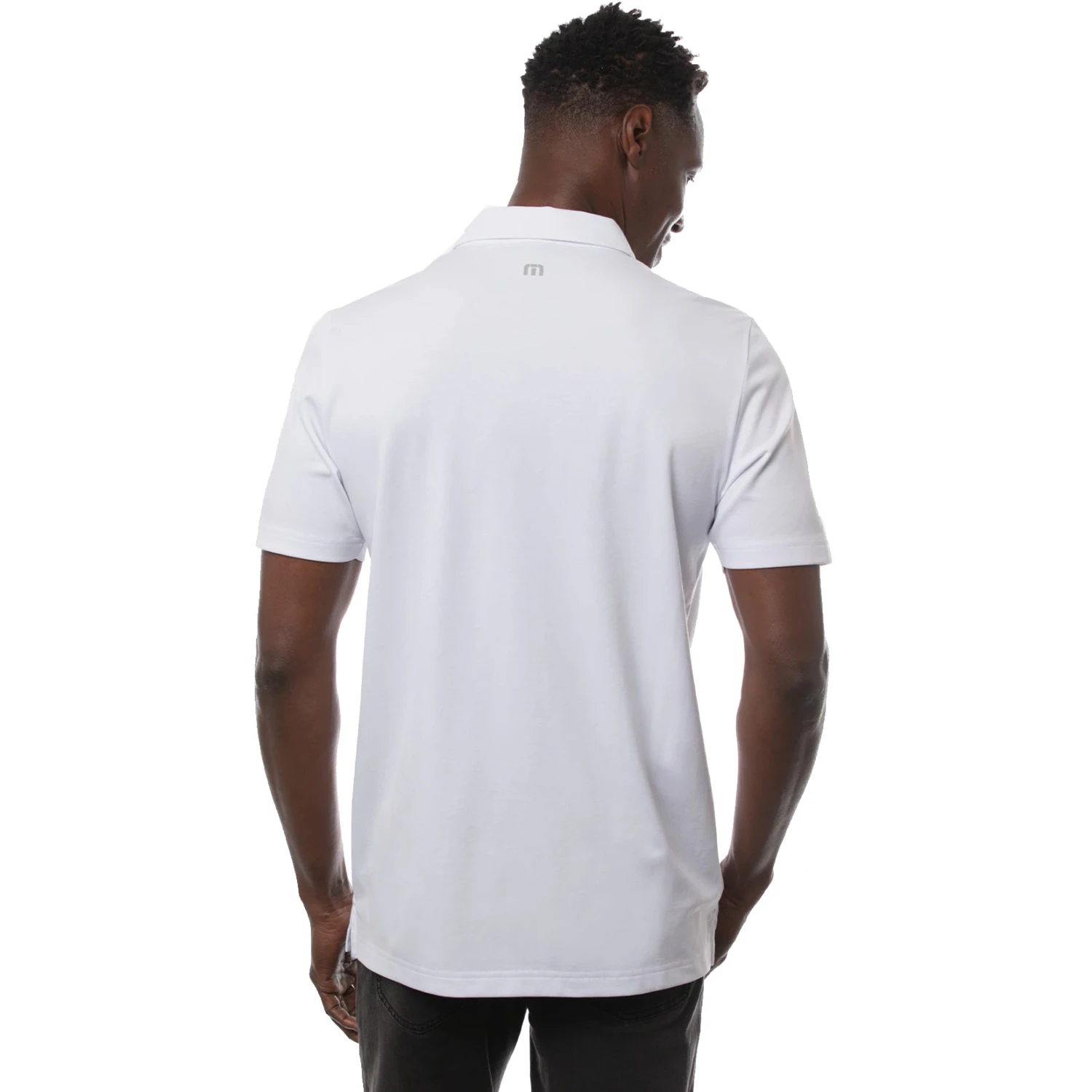 TravisMathew Get Iced White Mens Golf Polo 5 TravisMathew Get Iced White Mens Golf Polo - Image 3
