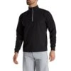 FootJoy HydroKnit Black Mens Golf 1/2 Zip 2 FootJoy HydroKnit Black Mens Golf 1/2 Zip -All Golf Shop 22724 BLACK