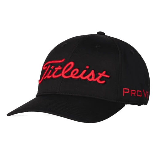 Titleist Tour Performance Staff Mens Golf Hat -All Golf Shop 85048 BLACKRED