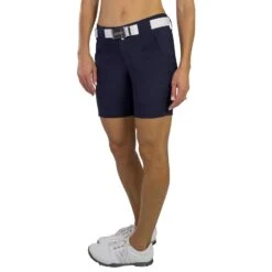 JoFit Belted 7.5 In Womens Golf Shorts -All Golf Shop GB505 MIDNIGHT